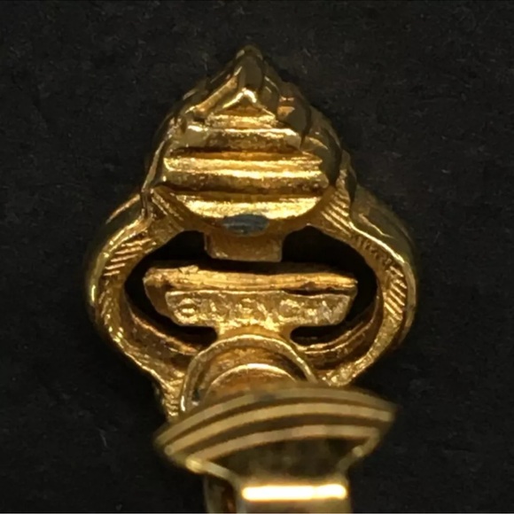 Authentic GIVENCHY GG Logo Rhinestone Gold Tone Earrings - Picture 8 of 8